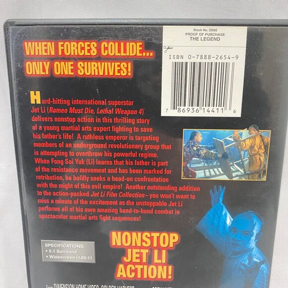 The Legend Jet Li Collection DVD With Case 2000 Rated R - Picture 4 of 9